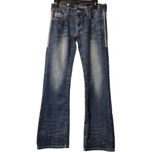 Bootcut Jeans Rock and Roll Cowgirl 27x32 Western Y2K Cowgirl WD-5611 Denim Low